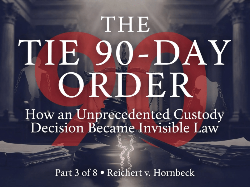 The 90-Day Order: How an Unprecedented Custody Decision Became Invisible Law